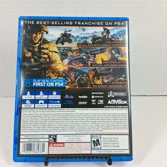 Call of Duty Black Ops 4 Sony PlayStation 4 PS4 Activision Treyarch 2018 FPS - Picture 2 of 4